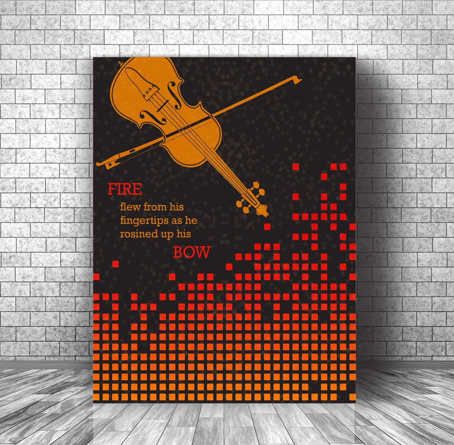 Devil Went Down to Georgia by Charlie Daniels Band - 70s Art Song Lyrics Art Song Lyrics Art 11x14 Canvas Wrap
