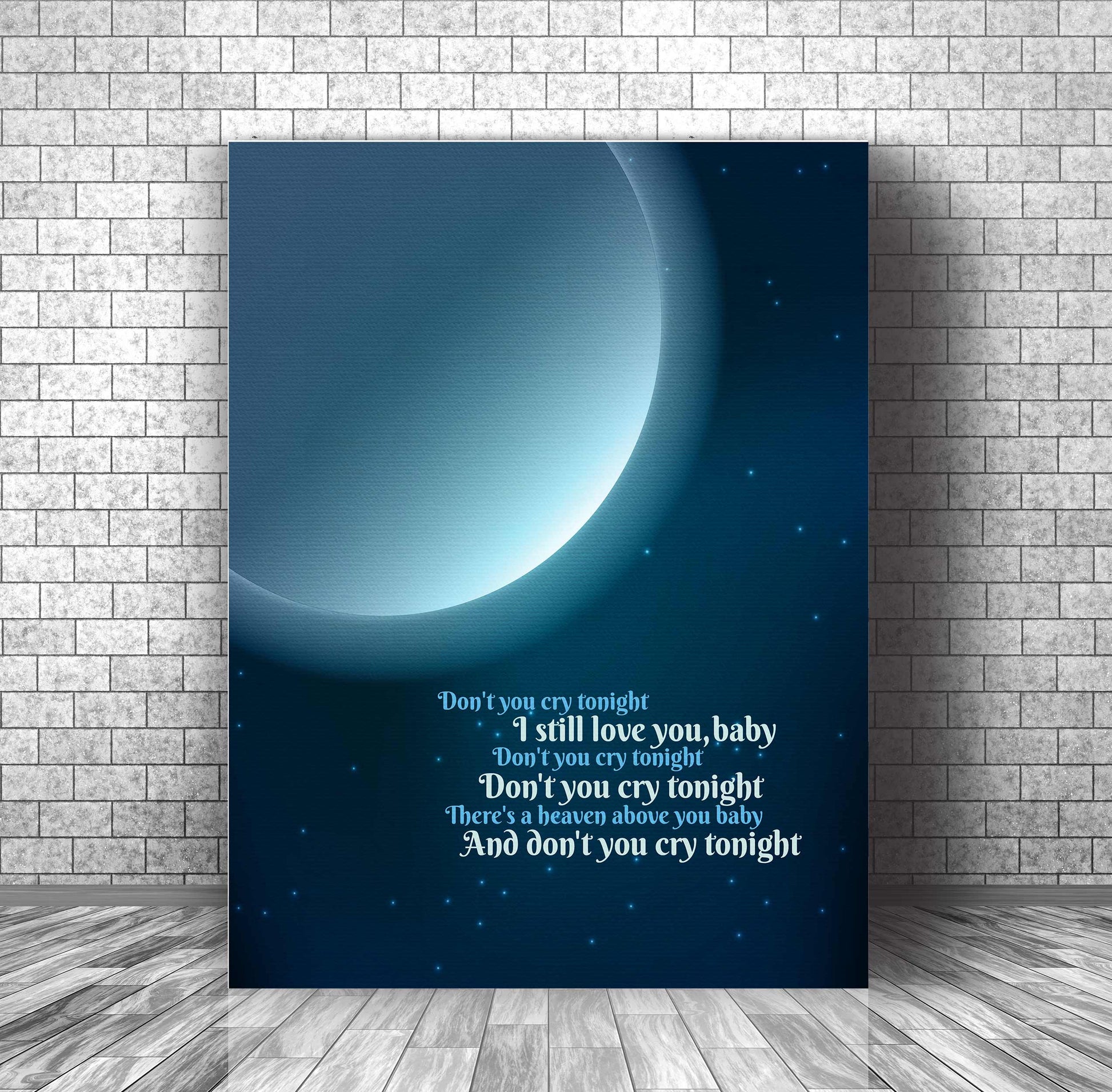 Don't Cry by Guns n' Roses - Song Lyric Art Wall Print Song Lyrics Art Song Lyrics Art 11x14 Canvas Wrap