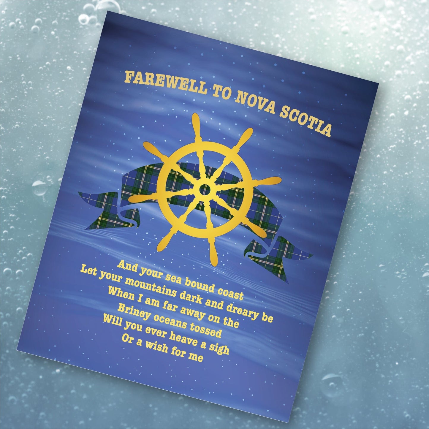 Farewell to Nova Scotia by the Irish Rovers - Wall Art Print Song Lyrics Art Song Lyrics Art 8x10 Unframed Print