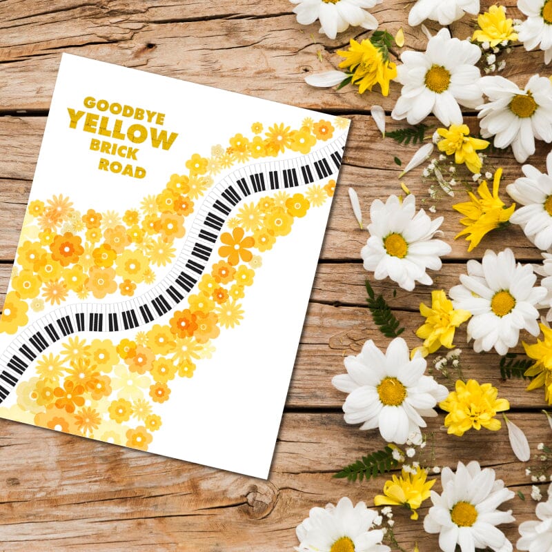Goodbye Yellow Brick Road by Elton John - Song Lyric Print Song Lyrics Art Song Lyrics Art 8x10 Unframed Print