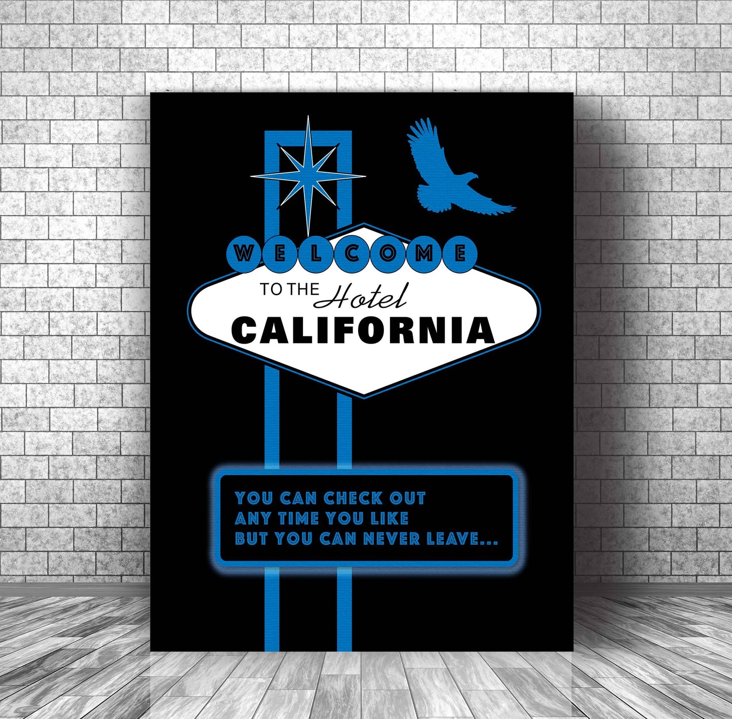 Hotel California by the Eagles - Lyric Inspired Art Print Song Lyrics Art Song Lyrics Art 16x20 Canvas Wrap