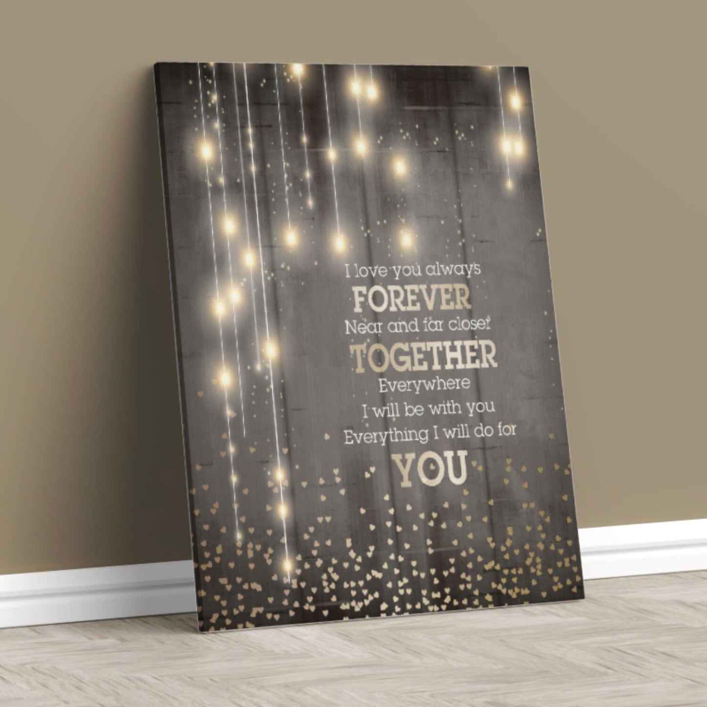 I Love You Always Forever - Donna Lewis Pop Song Lyric Print Song Lyrics Art Song Lyrics Art 11x14 Canvas Wrap