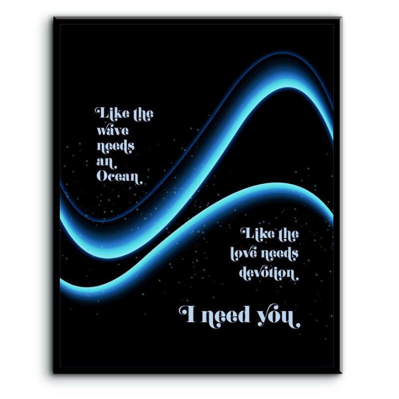 I Need You by Armin Van Burin - Lyrically Inspired Pop Art Song Lyrics Art Song Lyrics Art 8x10 Plaque Mount 