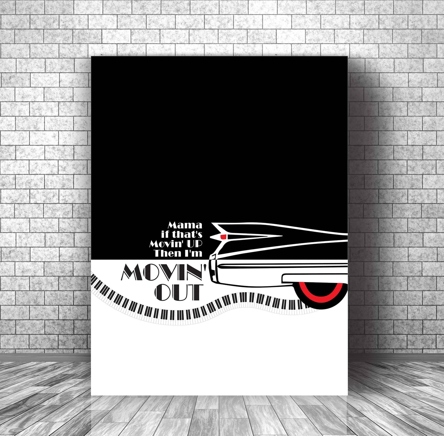 I'm Movin' Out (Anthony's Song) by Billy Joel - Music Art Song Lyrics Art Song Lyrics Art 11x14 Canvas Wrap