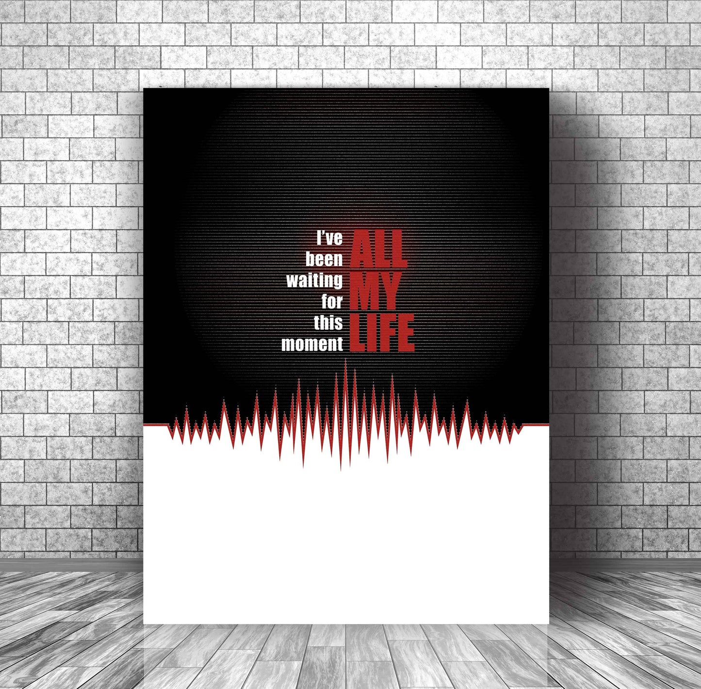 In the Air Tonight by Phil Collins - Rock Music Lyric Art Song Lyrics Art Song Lyrics Art 11x14 Canvas Wrap