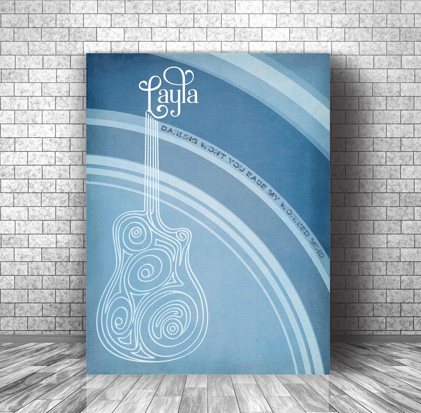 Layla by Eric Clapton - Musical Poster Lyric Wall Art Print Song Lyrics Art Song Lyrics Art 11x14 Canvas Wrap