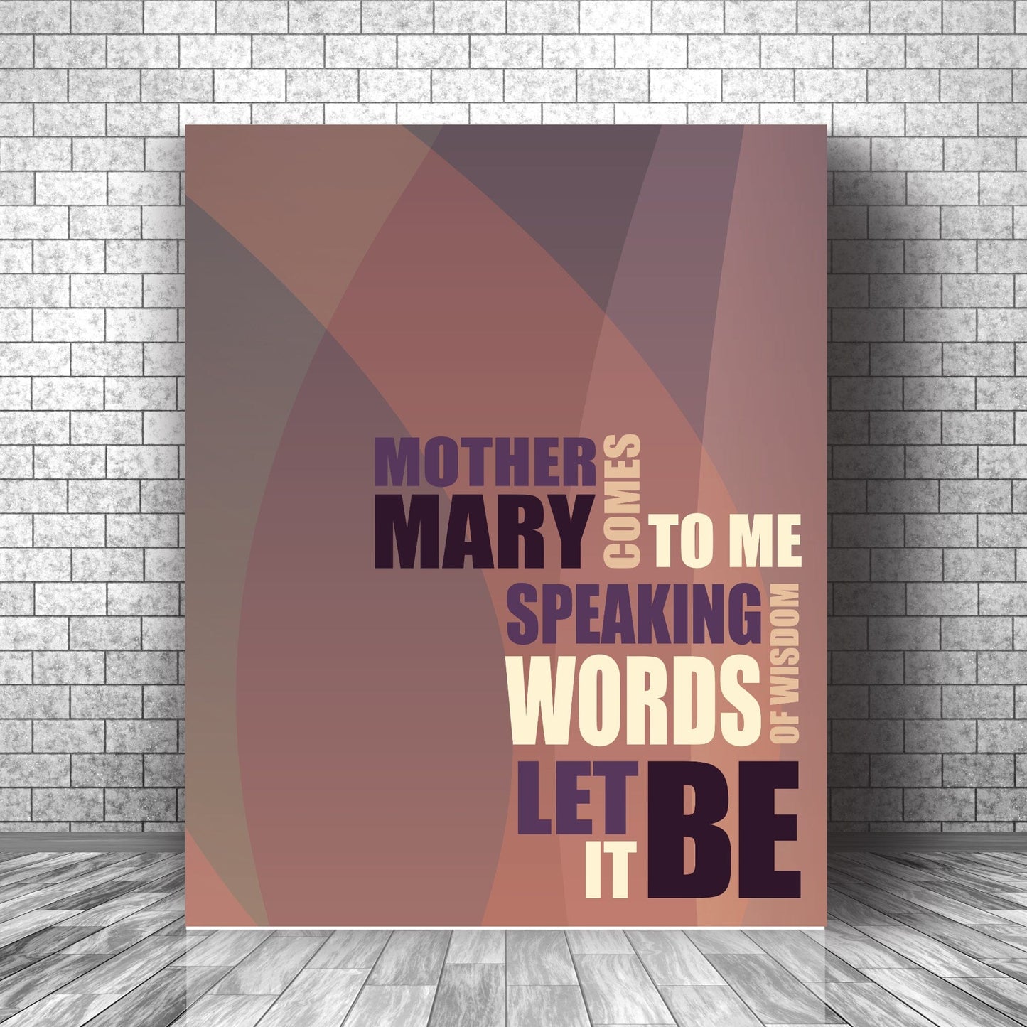 Let It Be by the Beatles - Wall Music Song Lyric Art Print Song Lyrics Art Song Lyrics Art