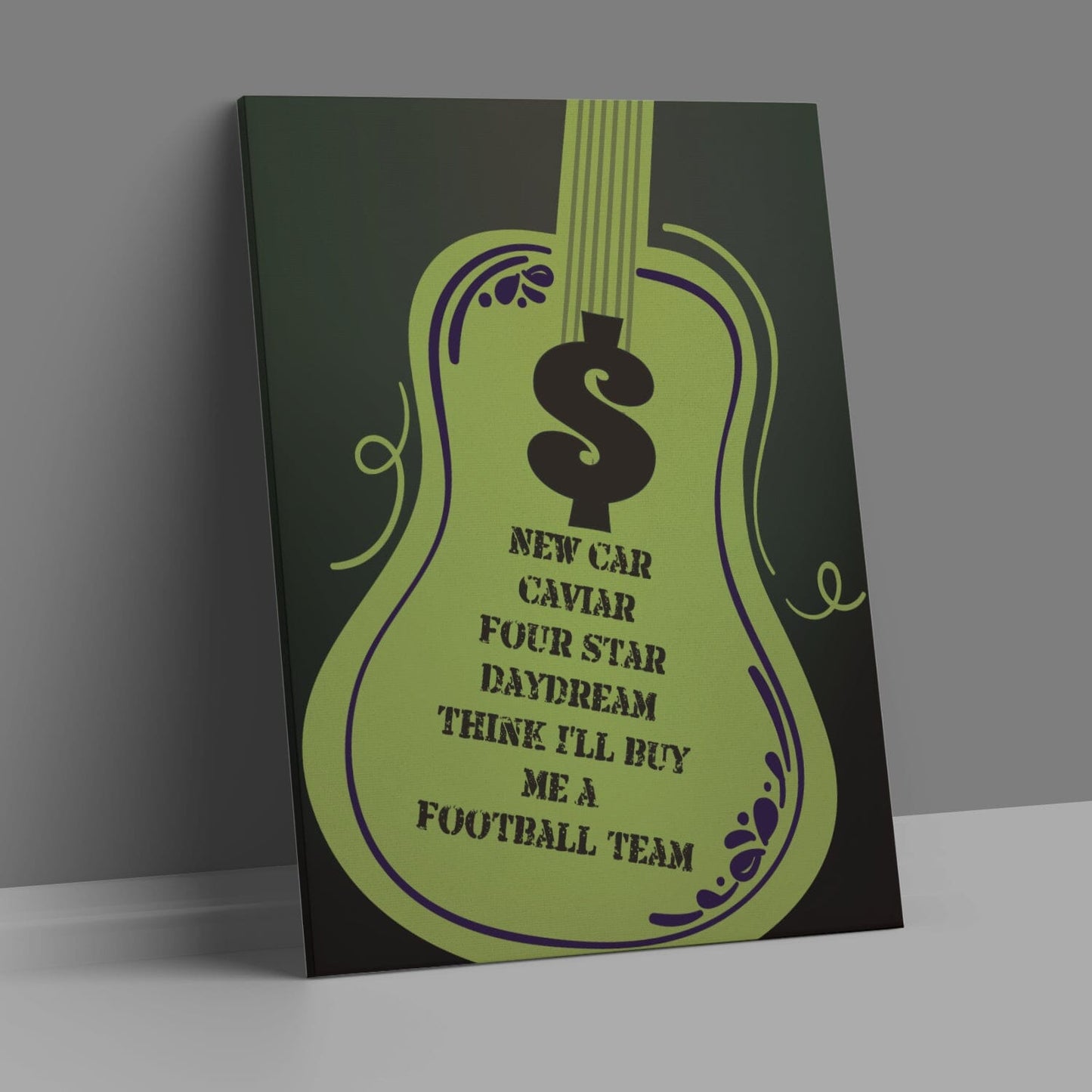 Money by Pink Floyd - Rock Music Song Lyric Art Print Song Lyrics Art Song Lyrics Art 11x14 Canvas Wrap