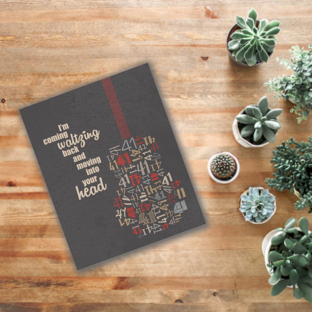 No 41 Number by Dave Matthews Band - Lyric Inspired Art Song Lyrics Art Song Lyrics Art 8x10 Unframed Print