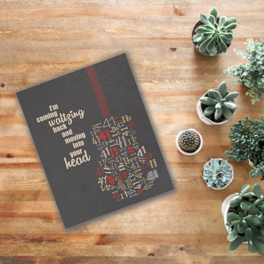 No 41 Number by Dave Matthews Band - Lyric Inspired Art Song Lyrics Art Song Lyrics Art 8x10 Unframed Print
