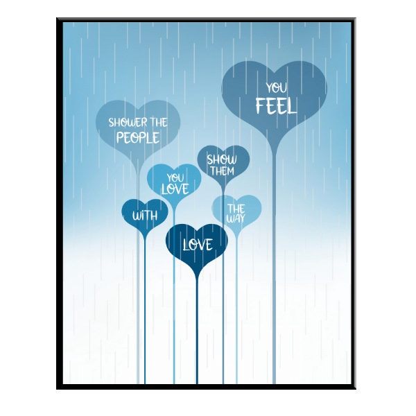 Shower the People by James Taylor - Song Lyric Wall Decor Song Lyrics Art Song Lyrics Art 8x10 Plaque Mount