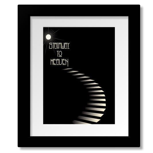 Stairway to Heaven by Led Zeppelin - Music Lyric Art Print Song Lyrics Art Song Lyrics Art 8x10 Matted and Framed Print
