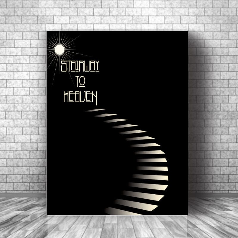 Stairway to Heaven by Led Zeppelin - Music Lyric Art Print Song Lyrics Art Song Lyrics Art 11x14 Canvas Wrap