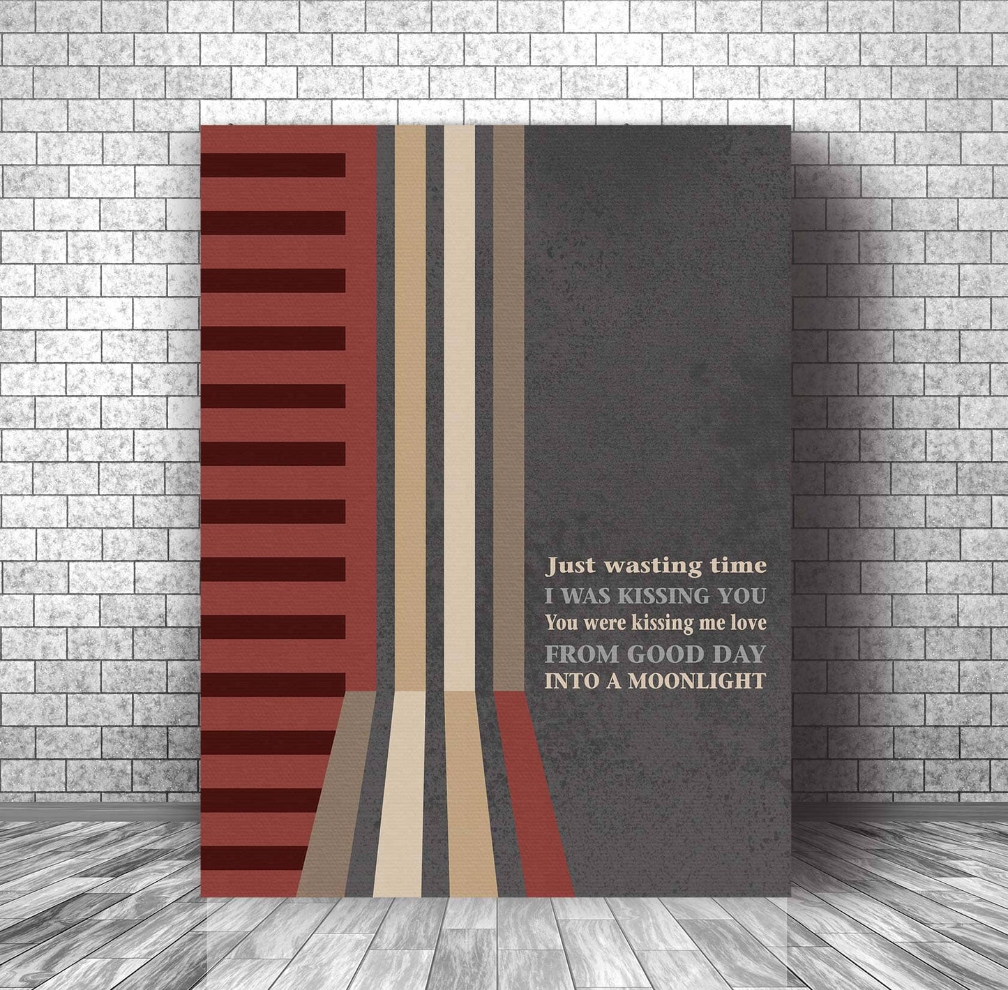 Stay (Wasting Time) by Dave Matthews Band - Rock Music Art Song Lyrics Art Song Lyrics Art 11x14 Canvas Wrap