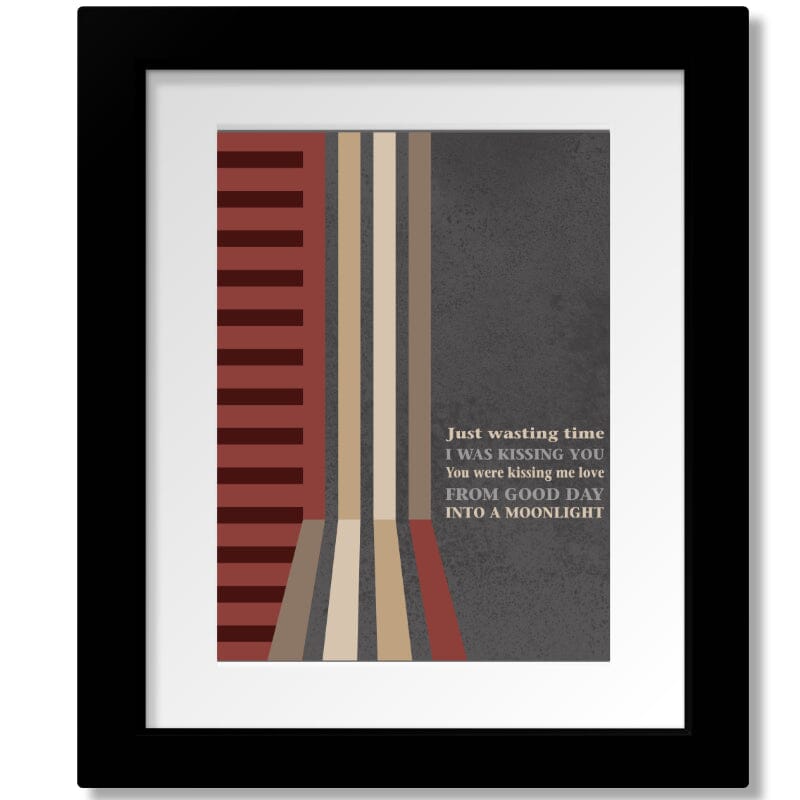 Stay (Wasting Time) by Dave Matthews Band - Rock Music Art Song Lyrics Art Song Lyrics Art 8x10 Matted and Framed Print