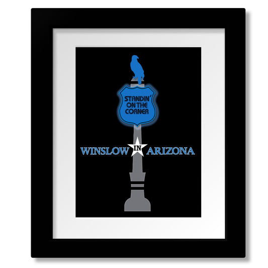 Take it Easy by The Eagles - Song Lyric Art Wall Print Song Lyrics Art Song Lyrics Art 8x10 Matted and Framed Print