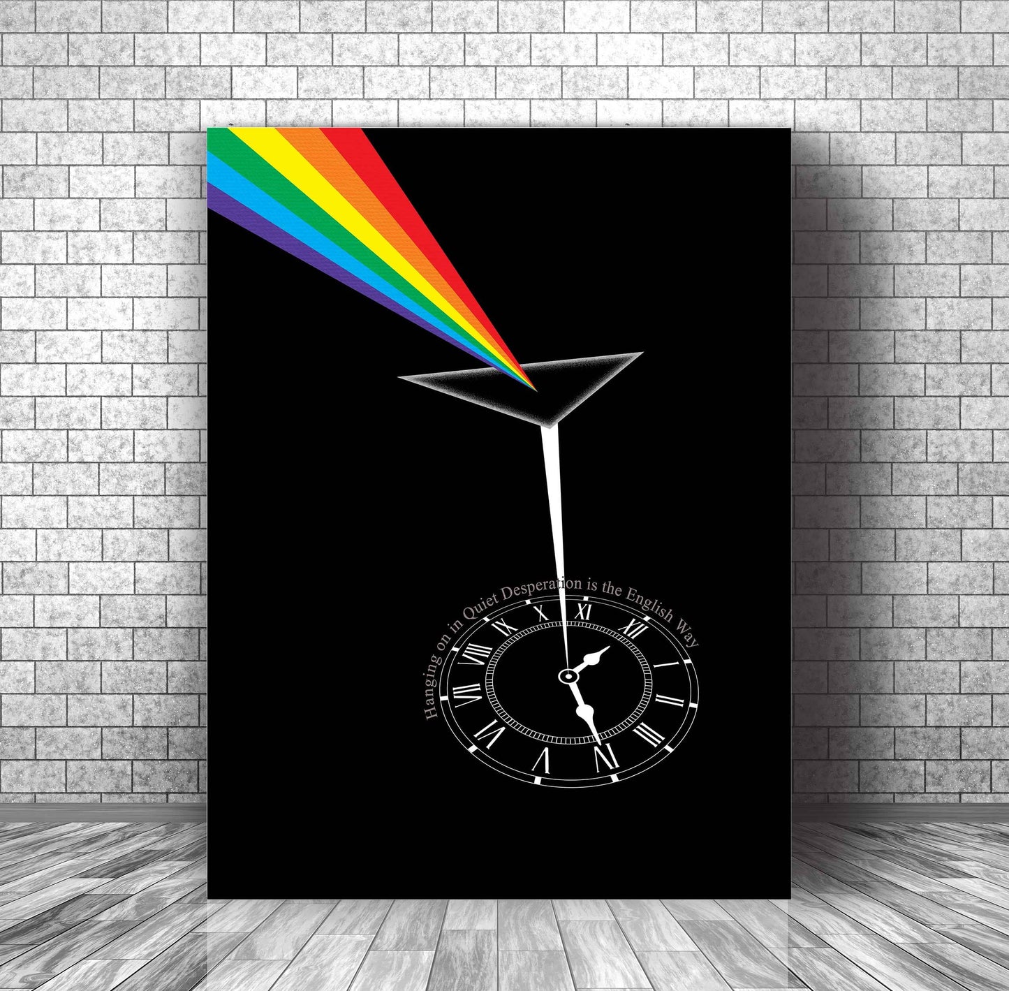 Time by Pink Floyd - Rock Music Lyric Poster Art Print Song Lyrics Art Song Lyrics Art 11x14 Canvas Wrap