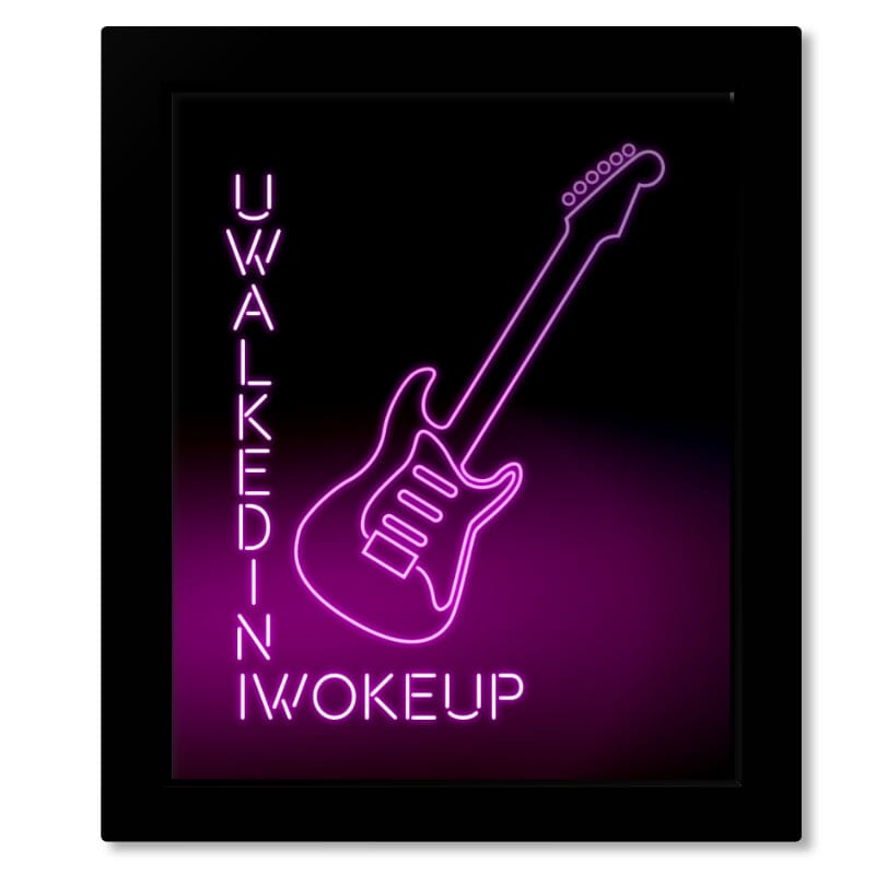 U Got the Look by Prince - Rock Song Lyric Music Print Art Song Lyrics Art Song Lyrics Art 8x10 Framed Print (without mat)