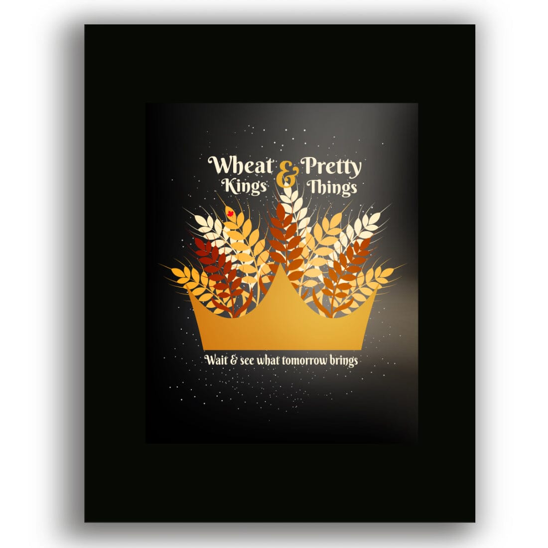Wheat Kings by Tragically Hip - Lyric Inspired Music Print Song Lyrics Art Song Lyrics Art 8x10 Black Matted Print