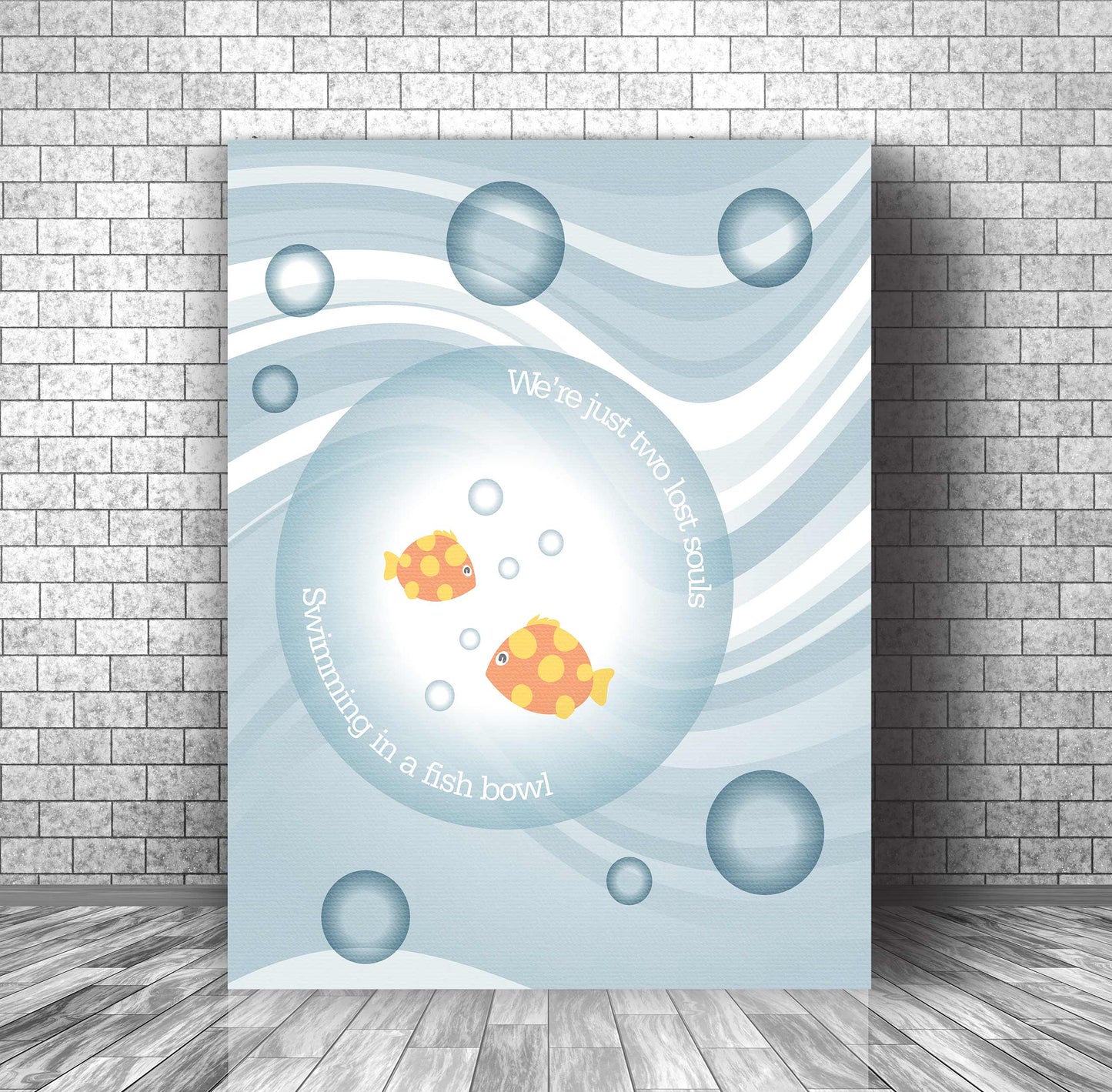 Wish You Were Here by Pink Floyd - Inspired Song Lyric Art Song Lyrics Art Song Lyrics Art 11x14 Canvas Wrap