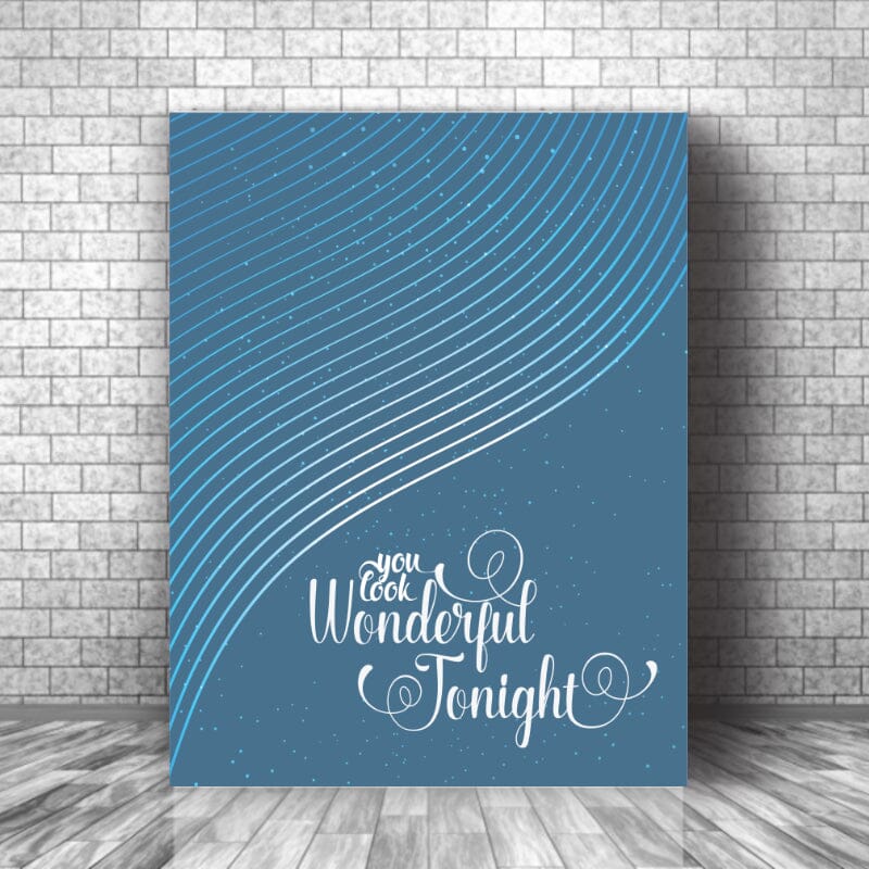 Wonderful Tonight by Eric Clapton - Love Song Lyric Art Print Song Lyrics Art Song Lyrics Art 11x14 Canvas Wrap