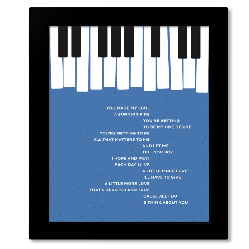 All I Do by Stevie Wonder - Love Song Lyric Print Art Song Lyrics Art Song Lyrics Art 8x10 Framed Print (without Mat)
