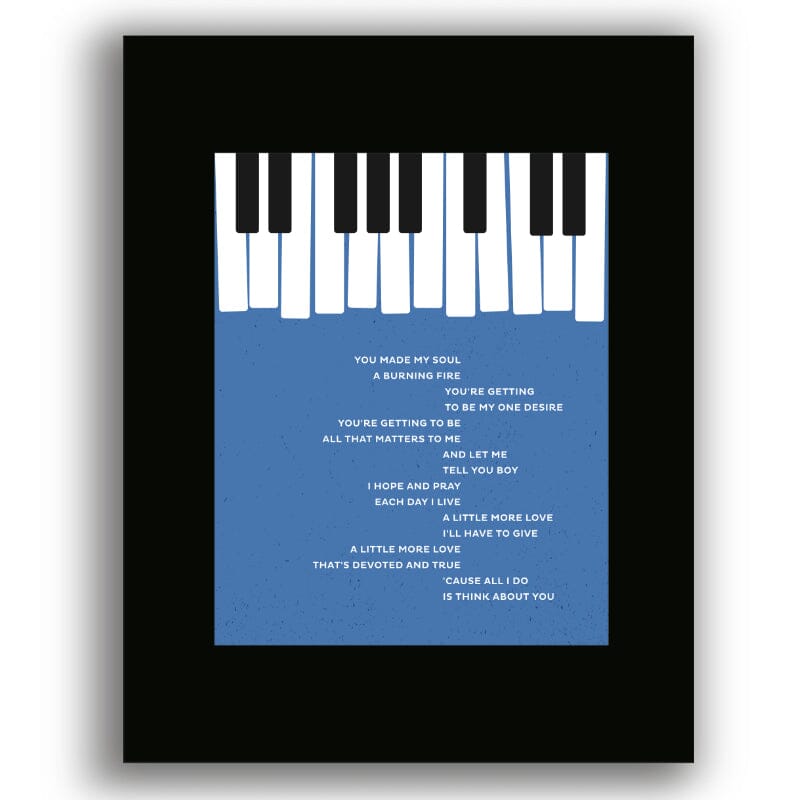 All I Do by Stevie Wonder - Love Song Lyric Print Art Song Lyrics Art Song Lyrics Art 8x10 Unframed Black Matted Print
