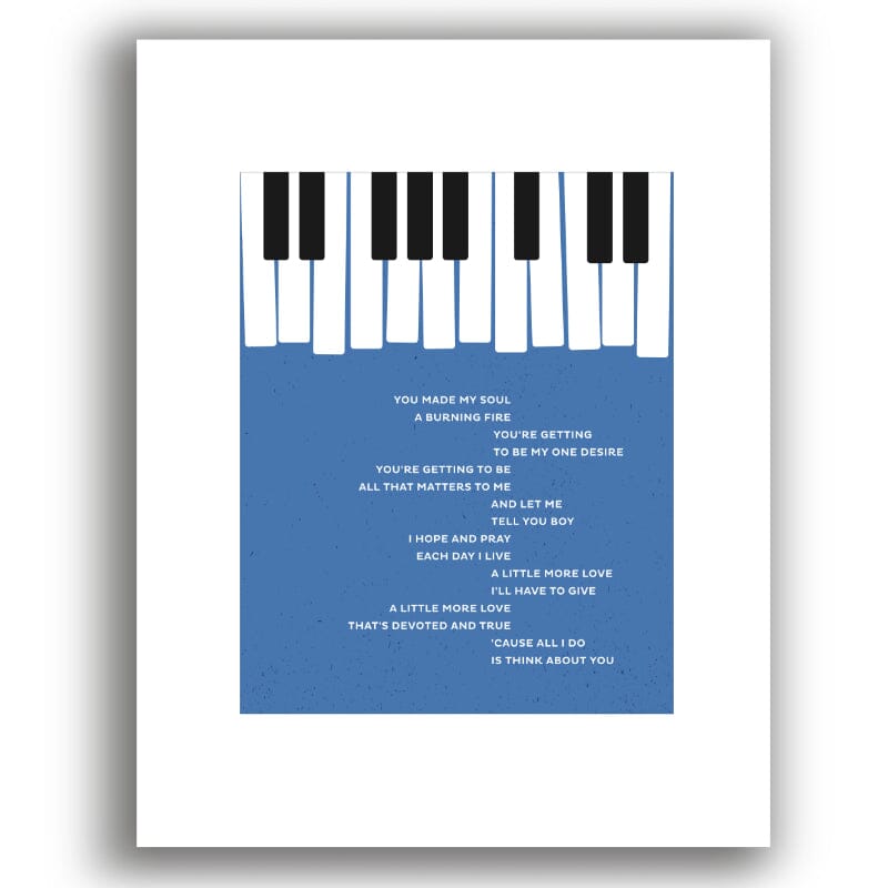 All I Do by Stevie Wonder - Love Song Lyric Print Art Song Lyrics Art Song Lyrics Art 8x10 Unframed White Matted Print