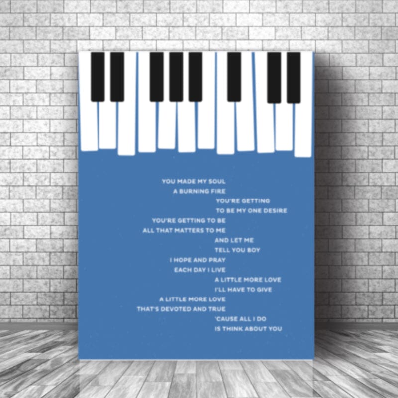 All I Do by Stevie Wonder - Love Song Lyric Print Art Song Lyrics Art Song Lyrics Art 11x14 Canvas Wrap