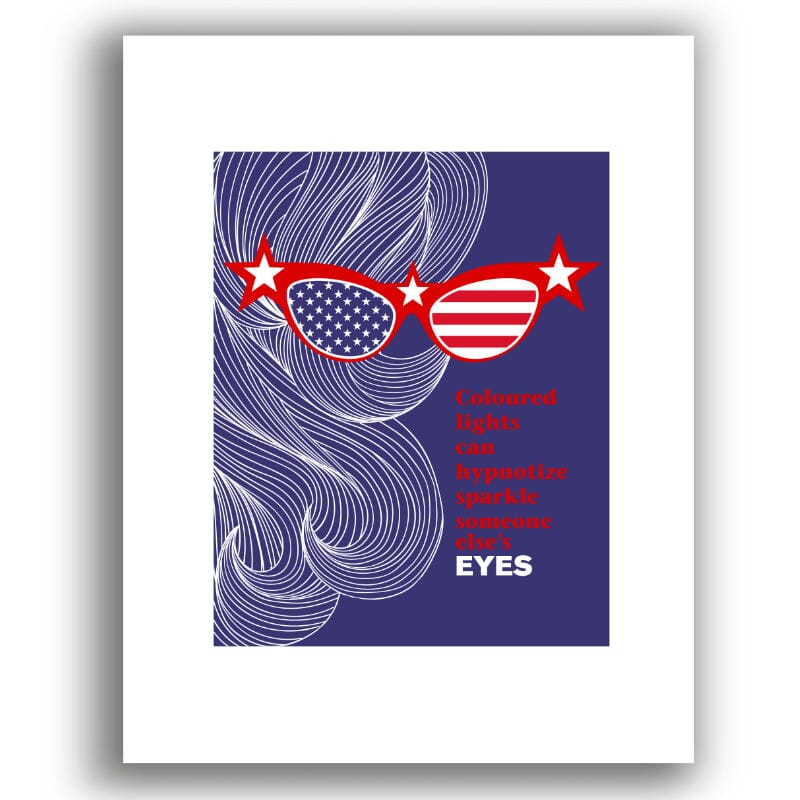 American Woman by the Guess Who - 70s Song Lyric Art Print Song Lyrics Art Song Lyrics Art 8x10 White Matted Print