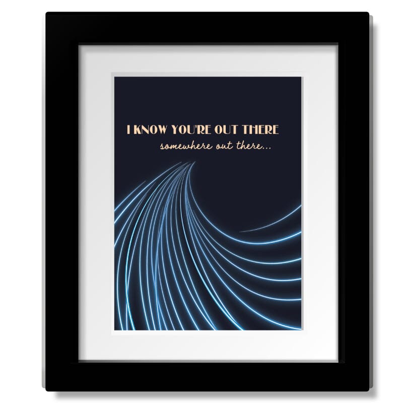 Somewhere Out There by Our Lady Peace - Pop Song Lyric Art Song Lyrics Art Song Lyrics Art 8x10 Matted and Framed Print
