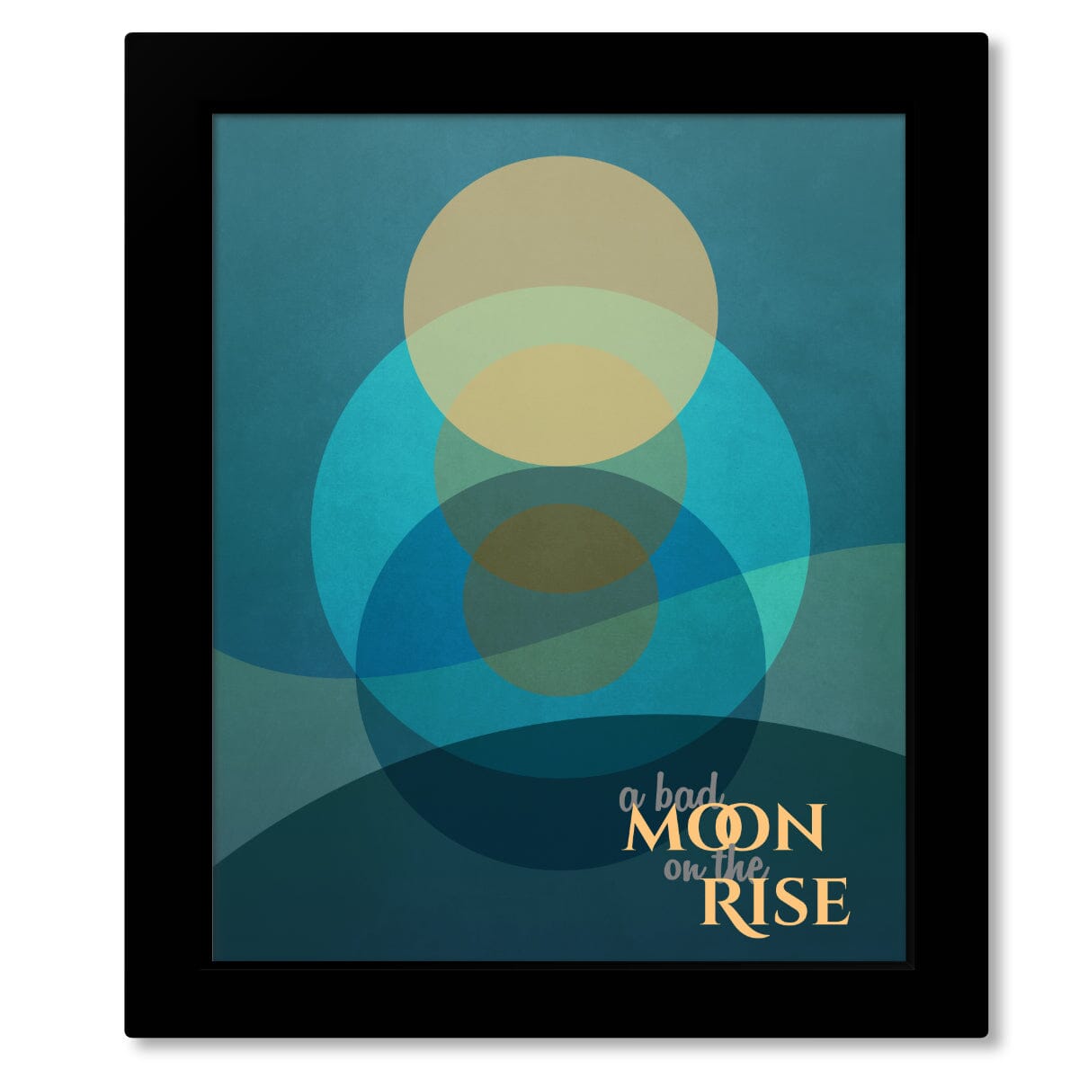 Bad Moon Rising by Creedence Clearwater Revival - Lyric Art Song Lyrics Art Song Lyrics Art 8x10 Framed Print (without mat)