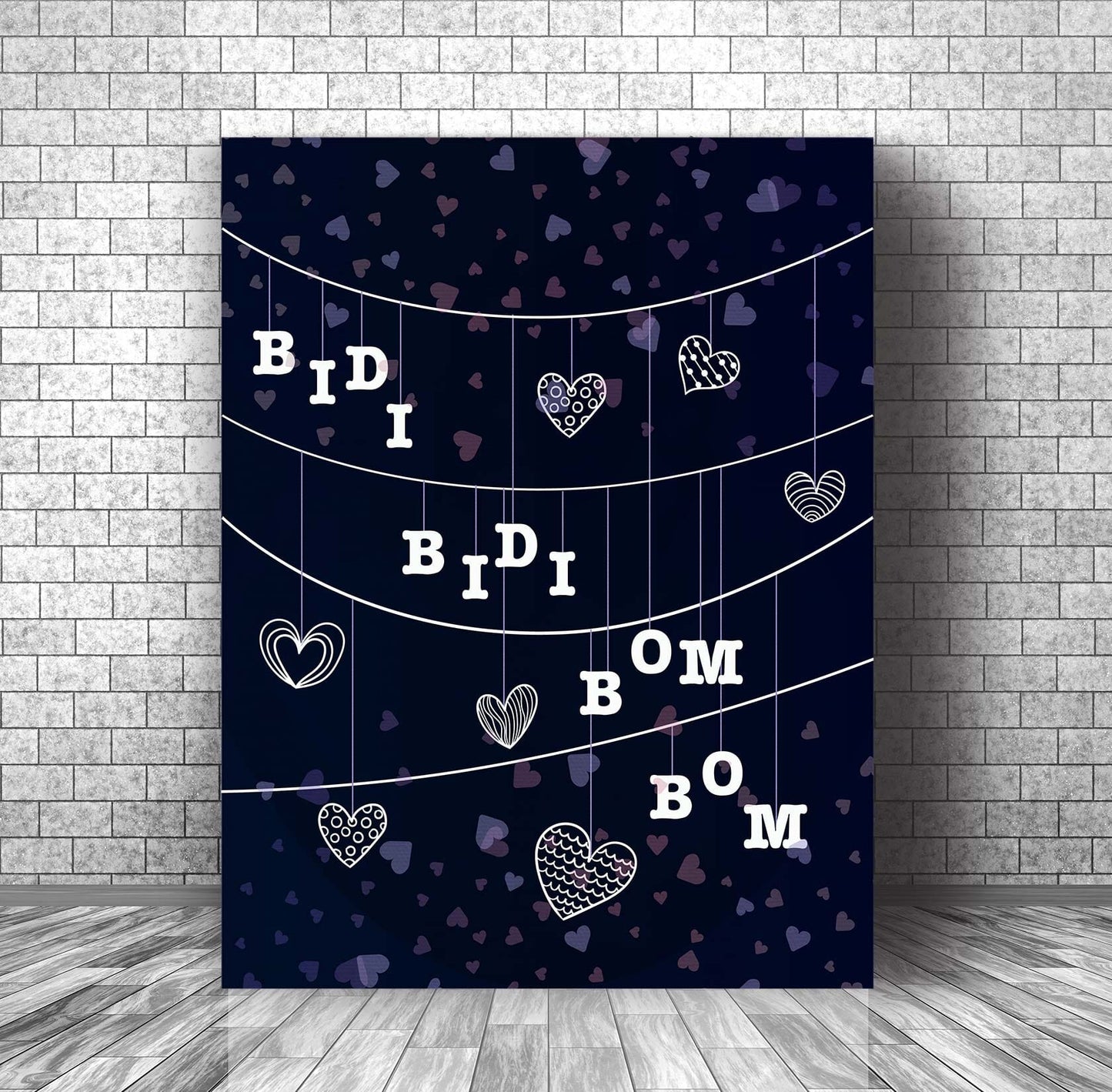 Bidi Bidi Bom Bom by Selena Quintanella - Song Lyric Pop Art Song Lyrics Art Song Lyrics Art 11x14 Canvas Wrap