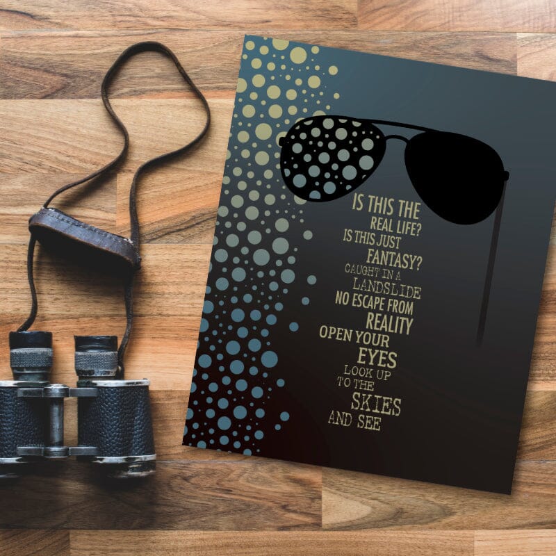 Bohemian Rhapsody by Queen - Music Enthusiast Lyric Art Song Lyrics Art Song Lyrics Art 8x10 Unframed Print