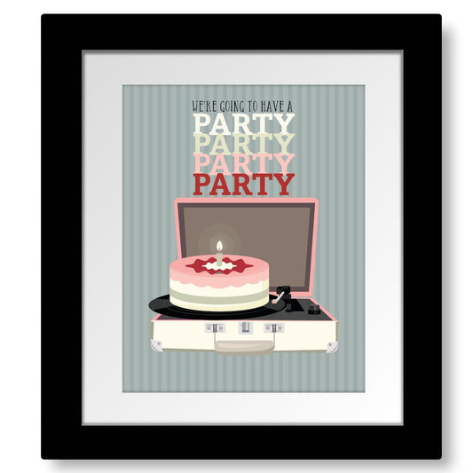 Birthday by the Beatles - Song Lyric Inspired Music Poster Song Lyrics Art Song Lyrics Art 8x10 Matted and Framed Print 
