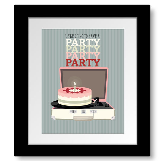 Birthday by the Beatles - Song Lyric Inspired Music Poster Song Lyrics Art Song Lyrics Art 8x10 Matted and Framed Print