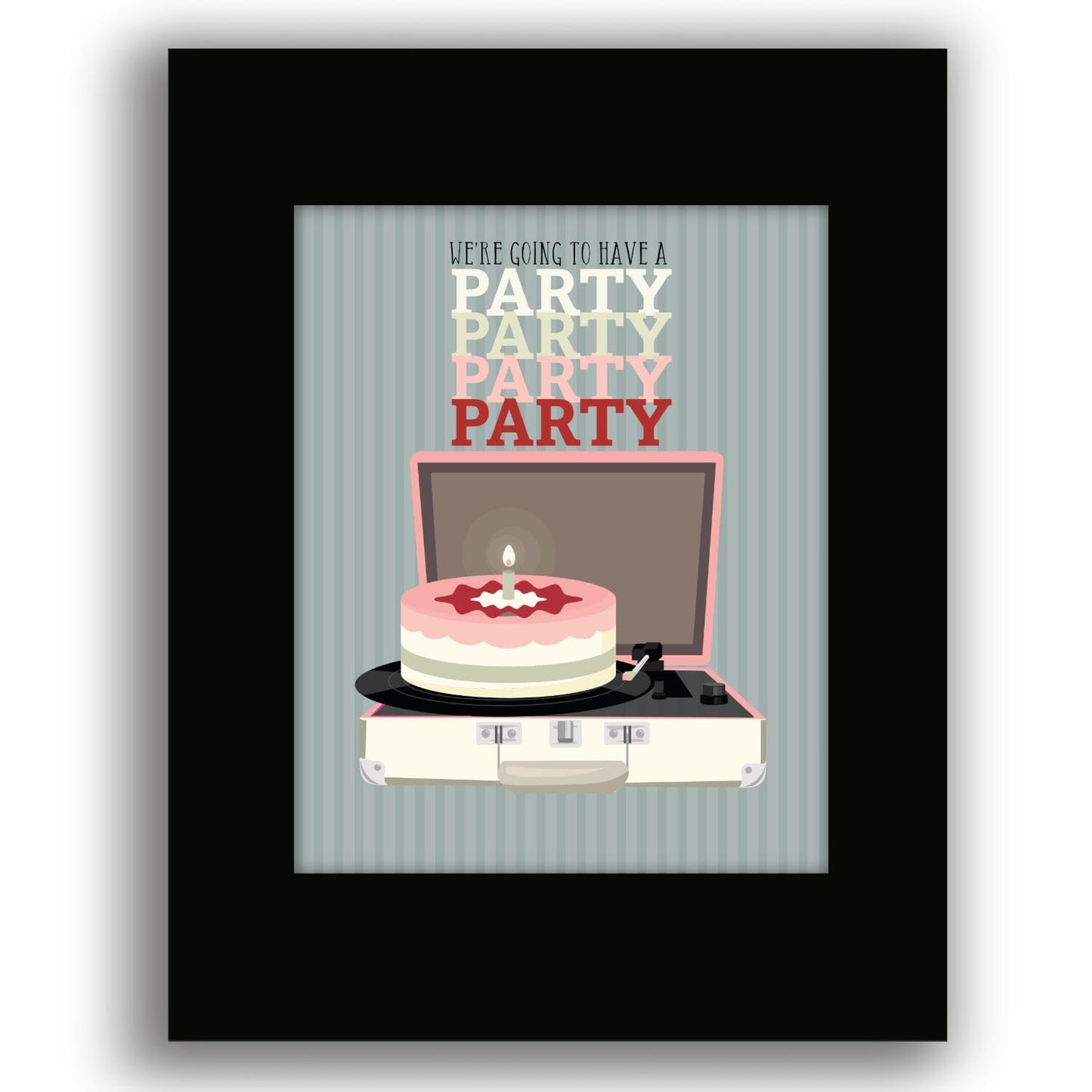 Birthday by the Beatles - Song Lyric Inspired Music Poster Song Lyrics Art Song Lyrics Art 8x10 Black Matted Print