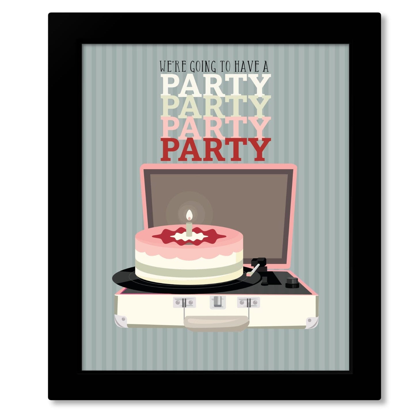 Birthday by the Beatles - Song Lyric Inspired Music Poster Song Lyrics Art Song Lyrics Art 8x10 Framed Print (without mat)