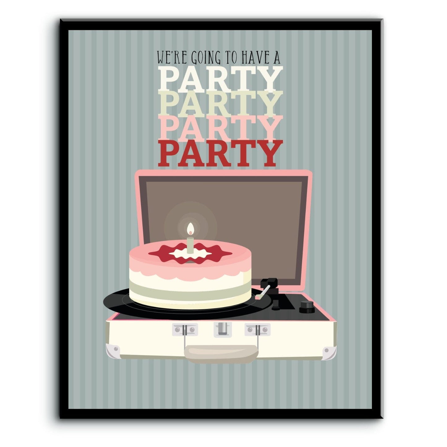 Birthday by the Beatles - Song Lyric Inspired Music Poster Song Lyrics Art Song Lyrics Art 8x10 Plaque Mount