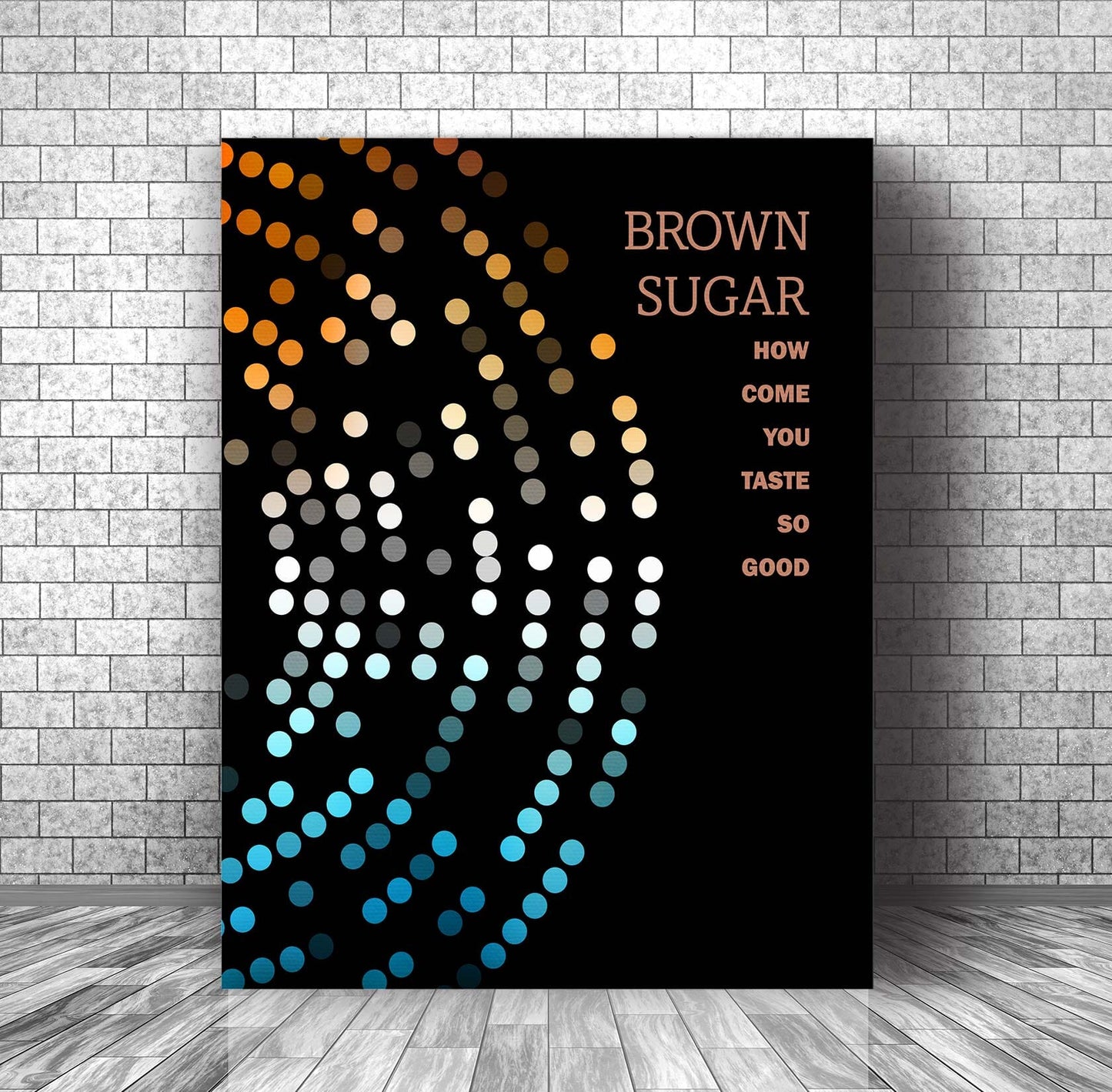 Brown Sugar by the Rolling Stones - Rock Song Lyric Art Song Lyrics Art Song Lyrics Art 11x14 Canvas Wrap