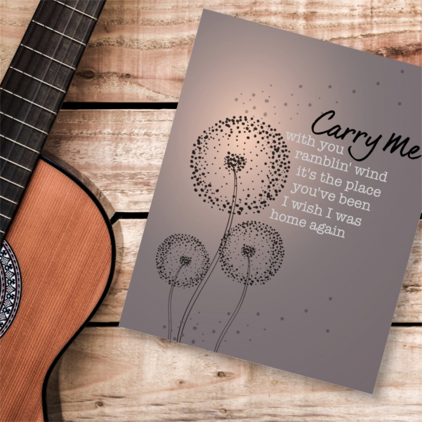 Carry Me by the Stampeders - 70s Song Lyric Wall Art Song Lyrics Art Song Lyrics Art 8x10 Unframed Print