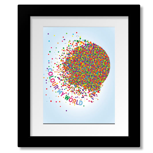 Colour My World by Chicago - Love Song Lyric Art 70s Music Song Lyrics Art Song Lyrics Art 8x10 Framed and Matted Print