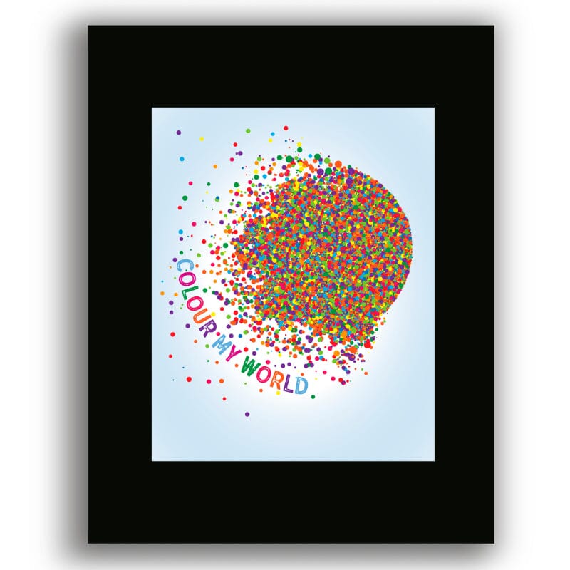 Colour My World by Chicago - Love Song Lyric Art 70s Music Song Lyrics Art Song Lyrics Art 8x10 Black Matted Unframed Print
