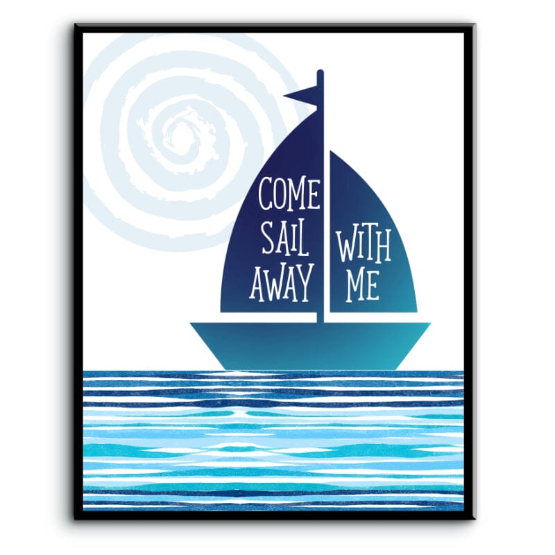 Come Sail Away by Styx - Classic 70s Music Song Lyric Art Song Lyrics Art Song Lyrics Art 8x10 Plaque Mount
