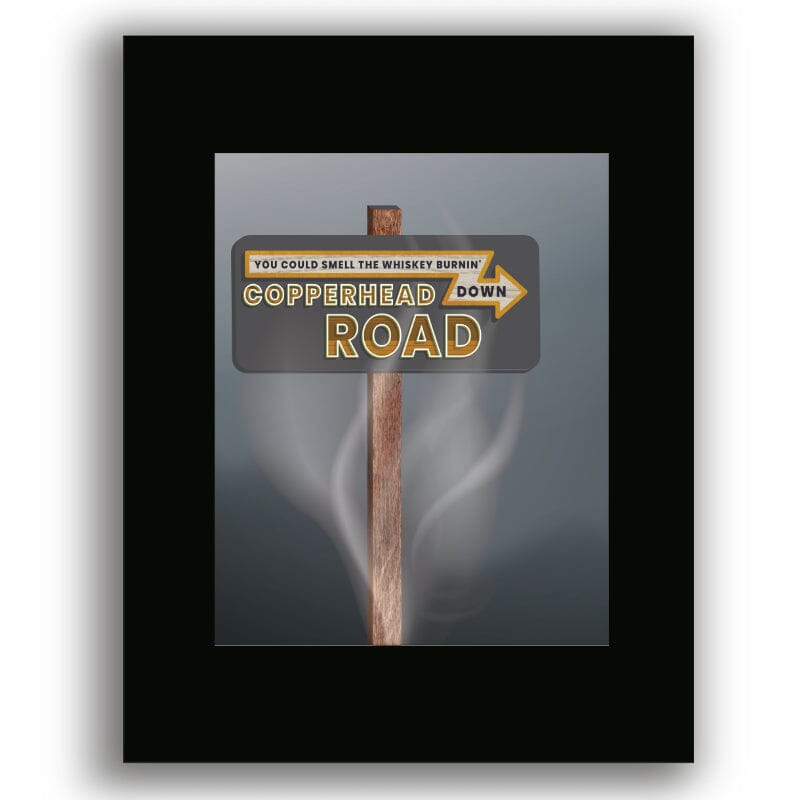 Copperhead Road by Steve Earle - Song Lyric Pop Music Art Song Lyrics Art Song Lyrics Art 8x10 Black Matted Unframed Print