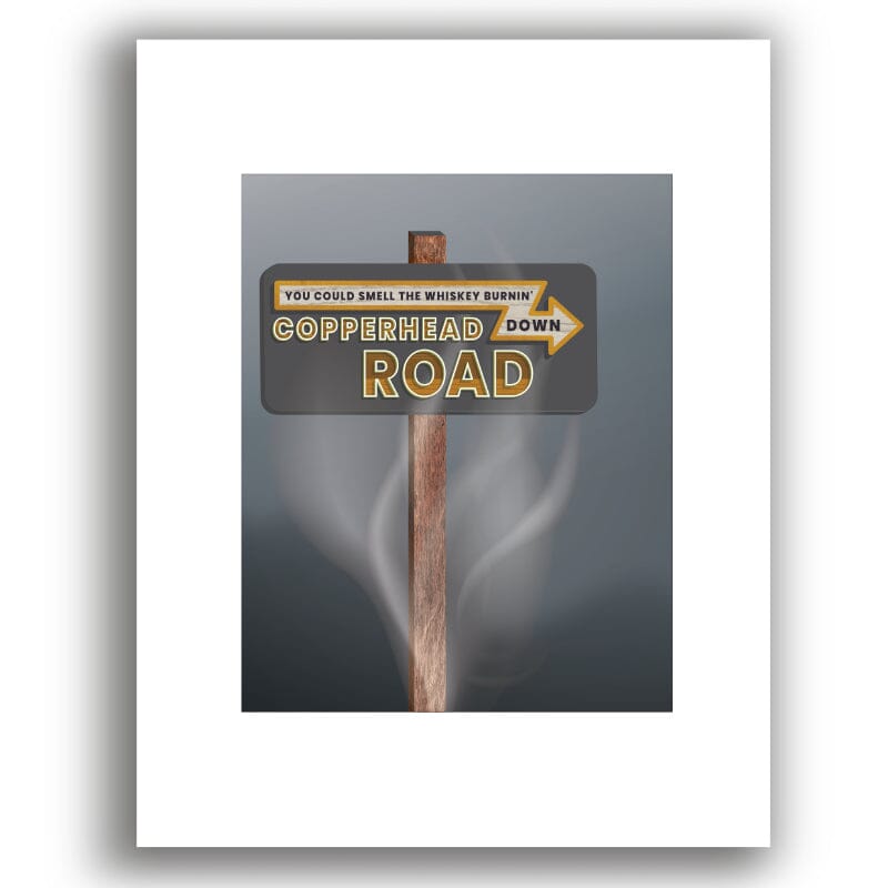 Copperhead Road by Steve Earle - Song Lyric Pop Music Art Song Lyrics Art Song Lyrics Art 8x10 White Matted Unframed Print