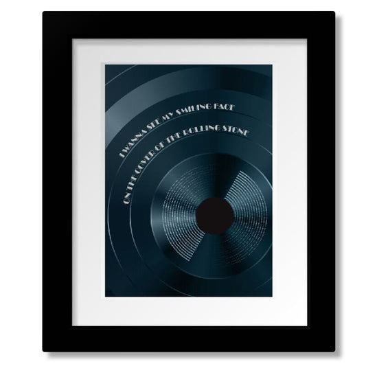 Cover of the Rolling Stone by Dr. Hook - 70s Music Lyric Art Song Lyrics Art Song Lyrics Art 8x10 Matted and Framed Print