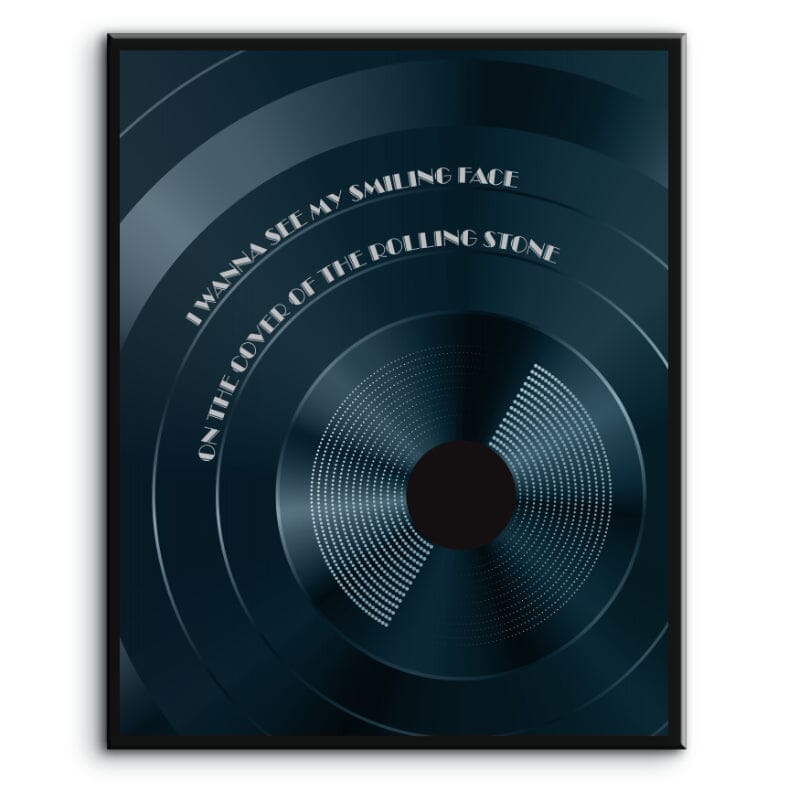 Cover of the Rolling Stone by Dr. Hook - 70s Music Lyric Art Song Lyrics Art Song Lyrics Art 8x10 Plaque Mount