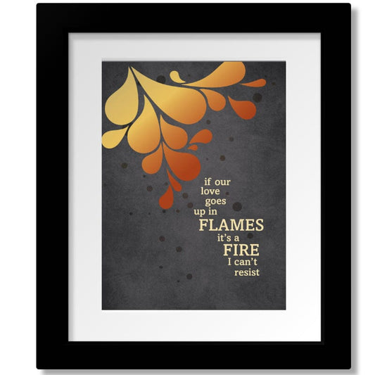 Cryin' by Aerosmith - Song Lyric Wall Art Music Quote Print Song Lyrics Art Song Lyrics Art 8x10 Matted and Framed Print