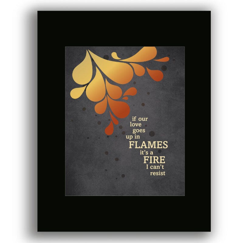 Cryin' by Aerosmith - Song Lyric Wall Art Music Quote Print Song Lyrics Art Song Lyrics Art 8x10 Black Matted Print